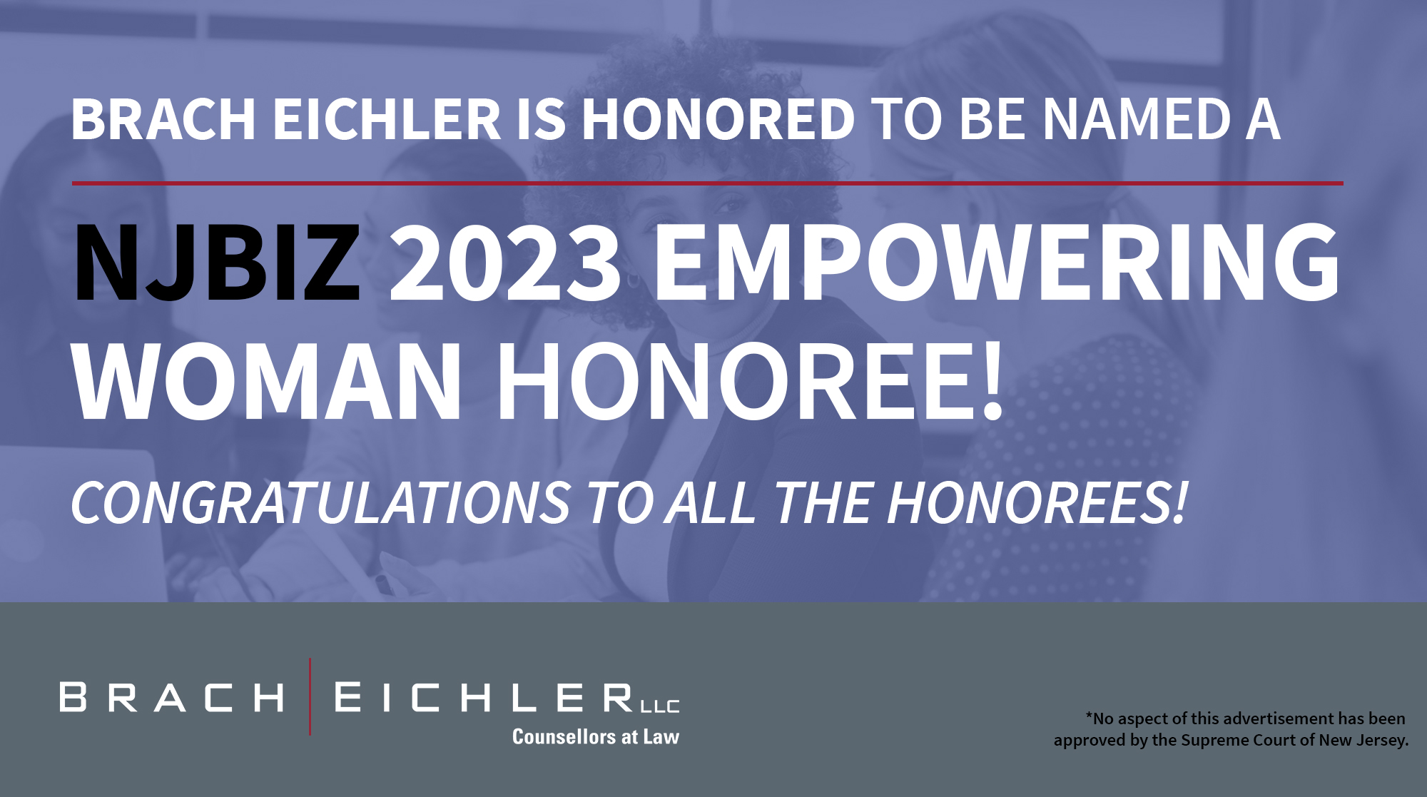 Brach Eichler is an NJBIZ 2023 Empowering Woman Honoree!