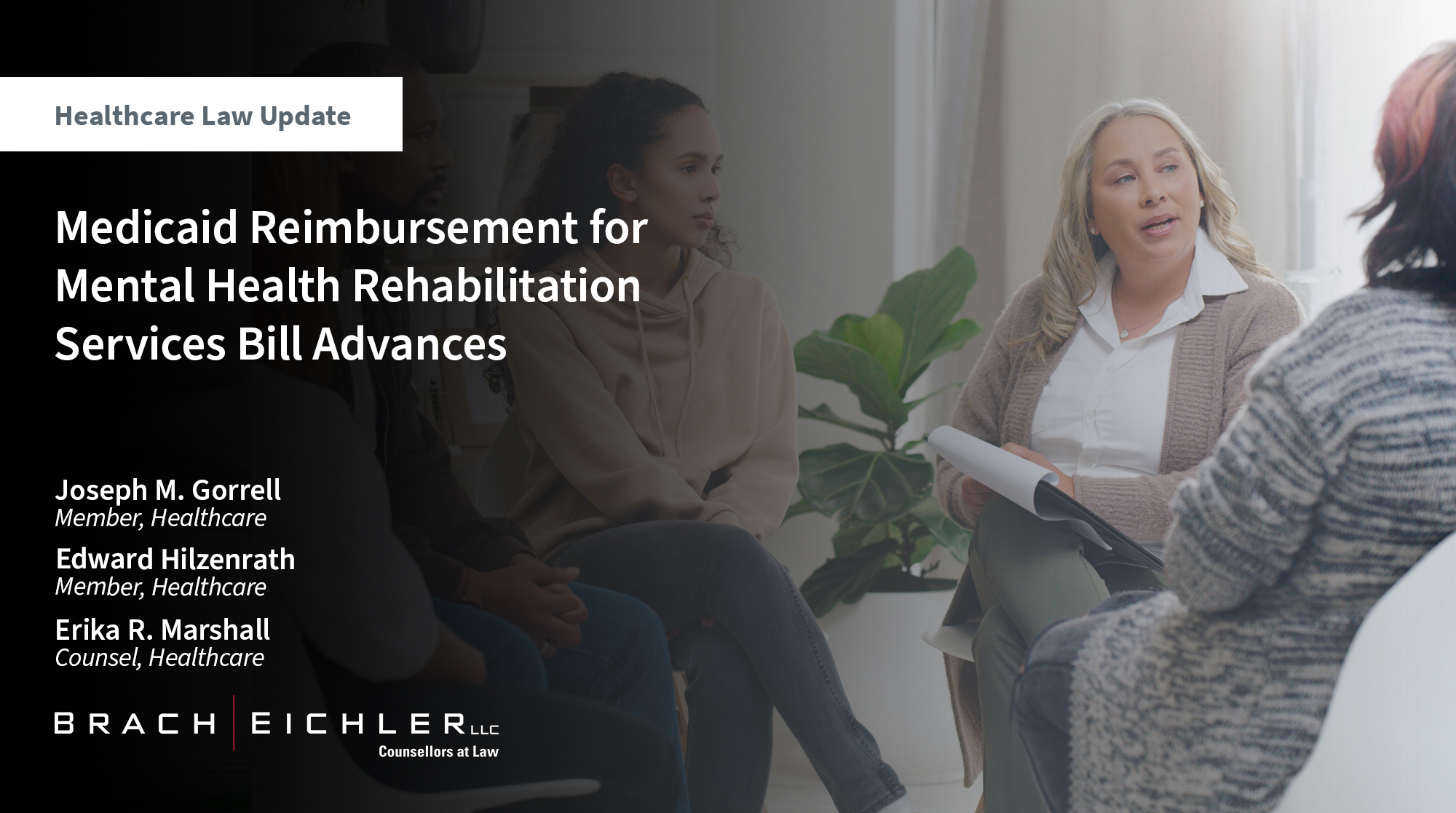 Medicaid Reimbursement for Mental Health Rehabilitation Services Bill Advances - Healthcare Law Update - November 2024 - Brach Eichler